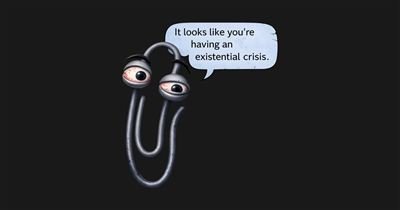 Clippy - Looks Like You're Having an Existential Crisis tee design
