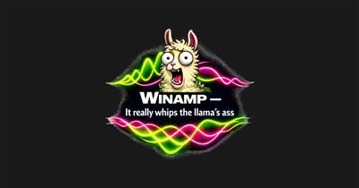 Winamp Llama Tee – It Really Whips the Llama's tee design