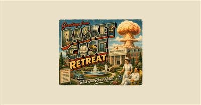 Greetings From Basket Case Retreat — Funny Vintage Postcard Graphic Tee tee design