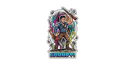 8-Bit Ash: Army of Darkness 90s Graphic Tee tee design