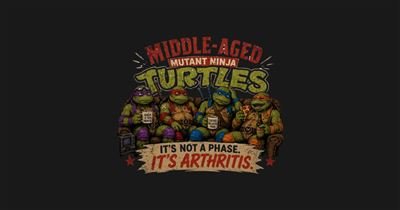 Middle-Aged Mutant Ninja Turtles tee design