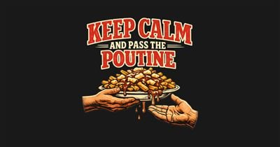 Keep Calm and Pass the Poutine — Canadian Humor Tee tee design