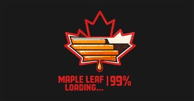 Maple Leaf Loading 99% — Retro Canadian Dial-Up Tee tee design