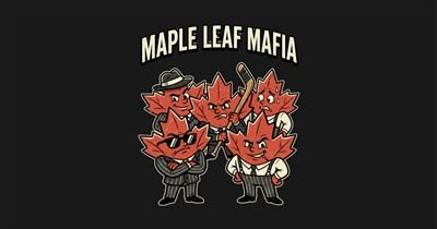 Maple Leaf Mafia — Retro Canadian Gangster Cartoon Tee tee design