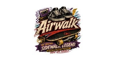 Airwalk – The Original Sidewalk Legend | Vintage 90s Skate Tee tee design