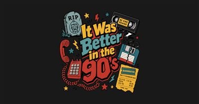 It Was Better in the 90's — Sticker Collage tee design