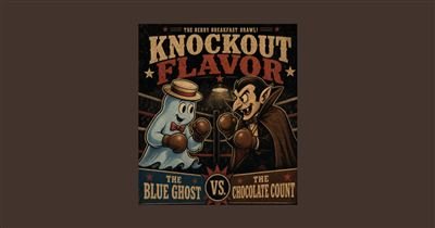 Knockout Flavor Retro Cereal Boxing tee design