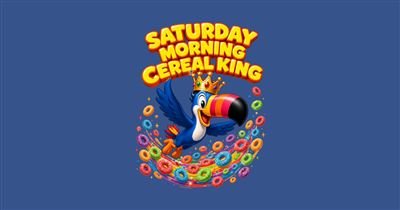 Saturday Morning Cereal King Cartoon Toucan tee design