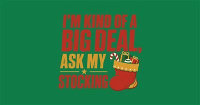 I'm Kind of a Big Deal, Ask My Stocking tee design