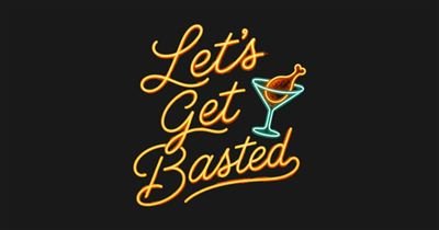 Let's Get Basted Vintage Postcard Shirt tee design