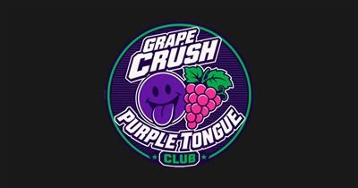 Grape Crush Purple Tongue Club: Full-Color Badge tee design