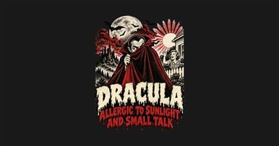 Dracula Allergic To Small Talk tee design