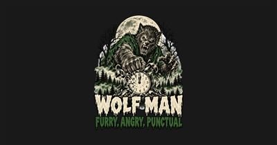 Wolf Man Furry Angry Punctual Funny Werewolf Tee tee design